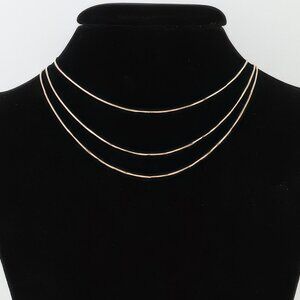 Triple Sleek Chain Necklace